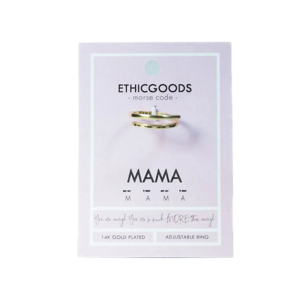 Morse Code Stamped Ring