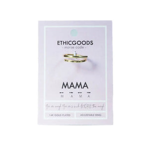 Morse Code Stamped Ring