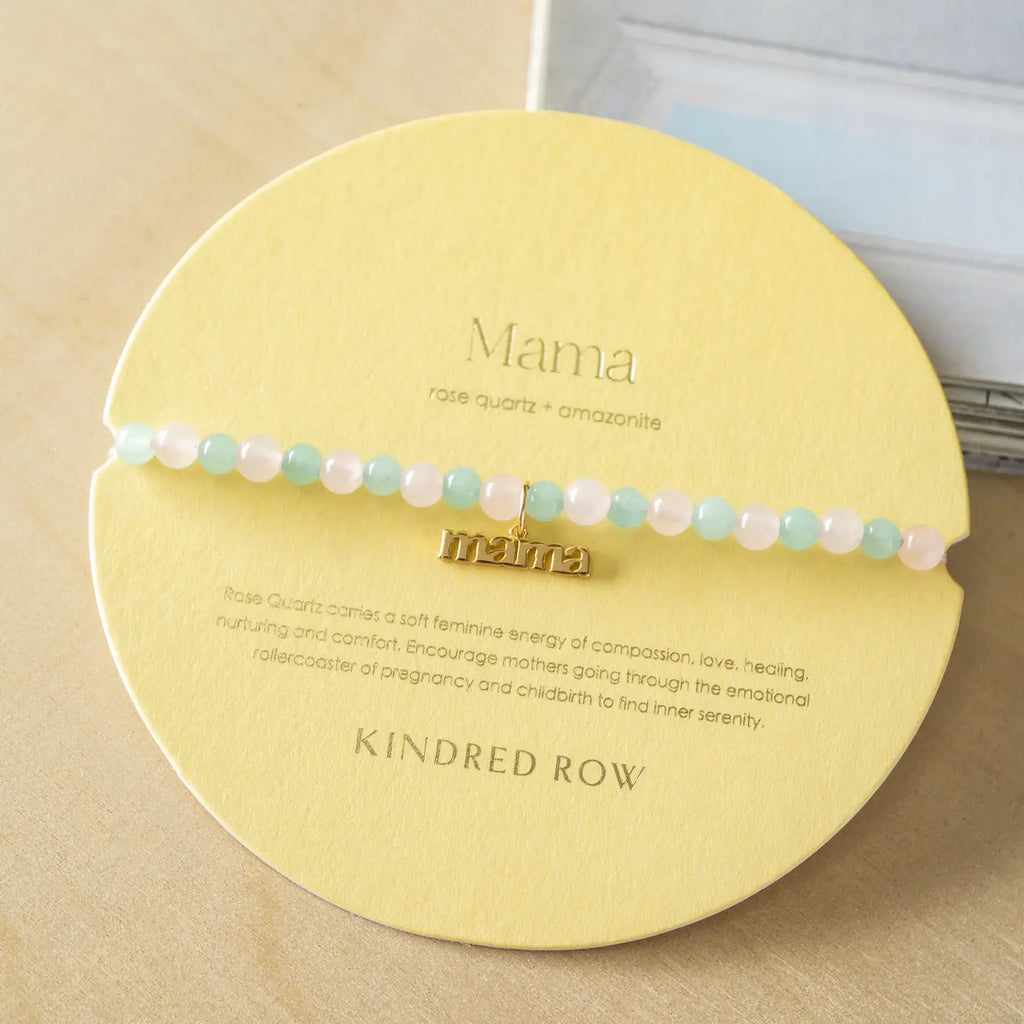 Rose Quartz + Amazonite Crystal Mama Bracelet