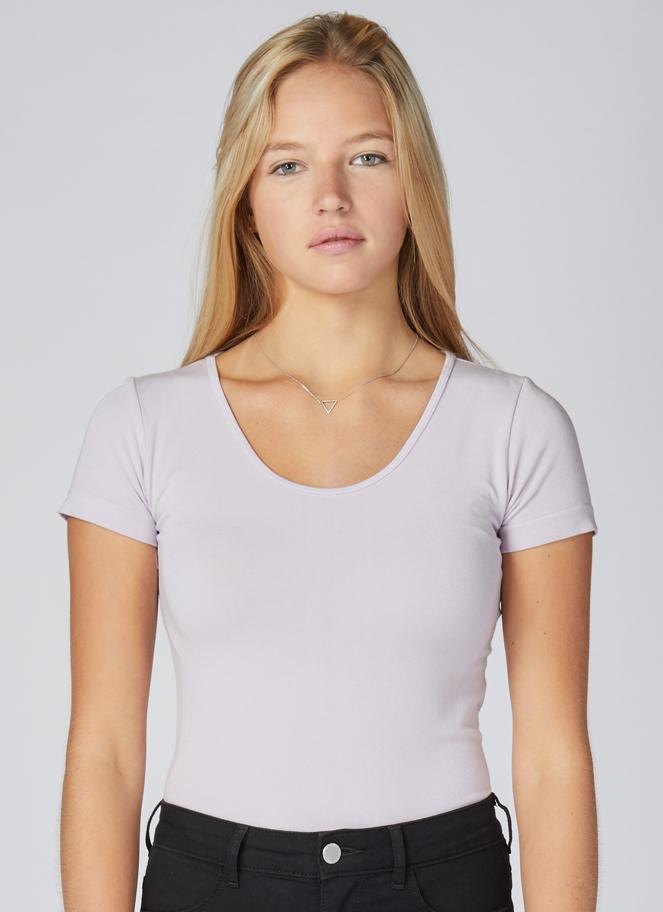 Bamboo Short Sleeve Scoop Neck Tee