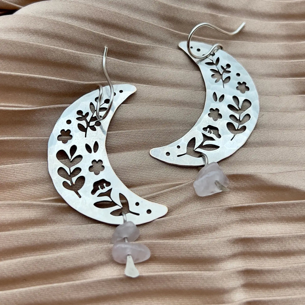 Handmade Moon Garden Earrings