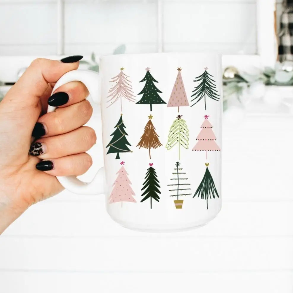 Boho Christmas Trees Mug