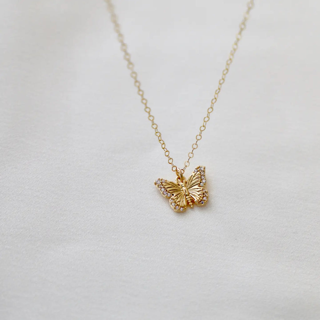 Cz Butterfly Necklace