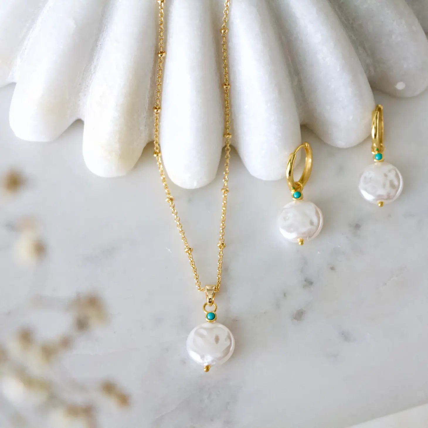 Pearl and Turquoise Necklace