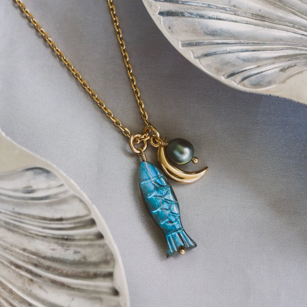 Tapas & Tides Gemstone Charm Necklace