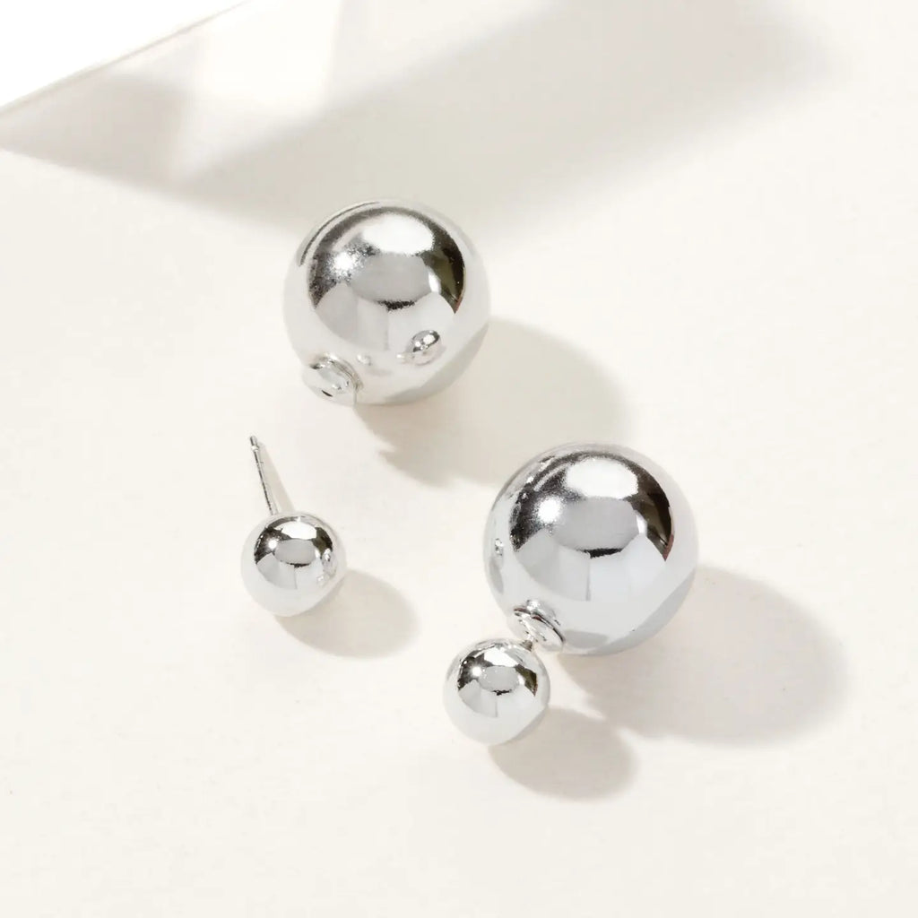 Orb Front Back Earring Set