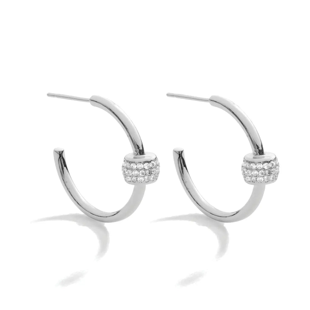 Pave Accent Hoops