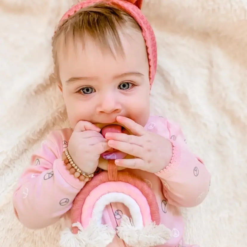 Mini-Macrame Rainbow Teething Toy