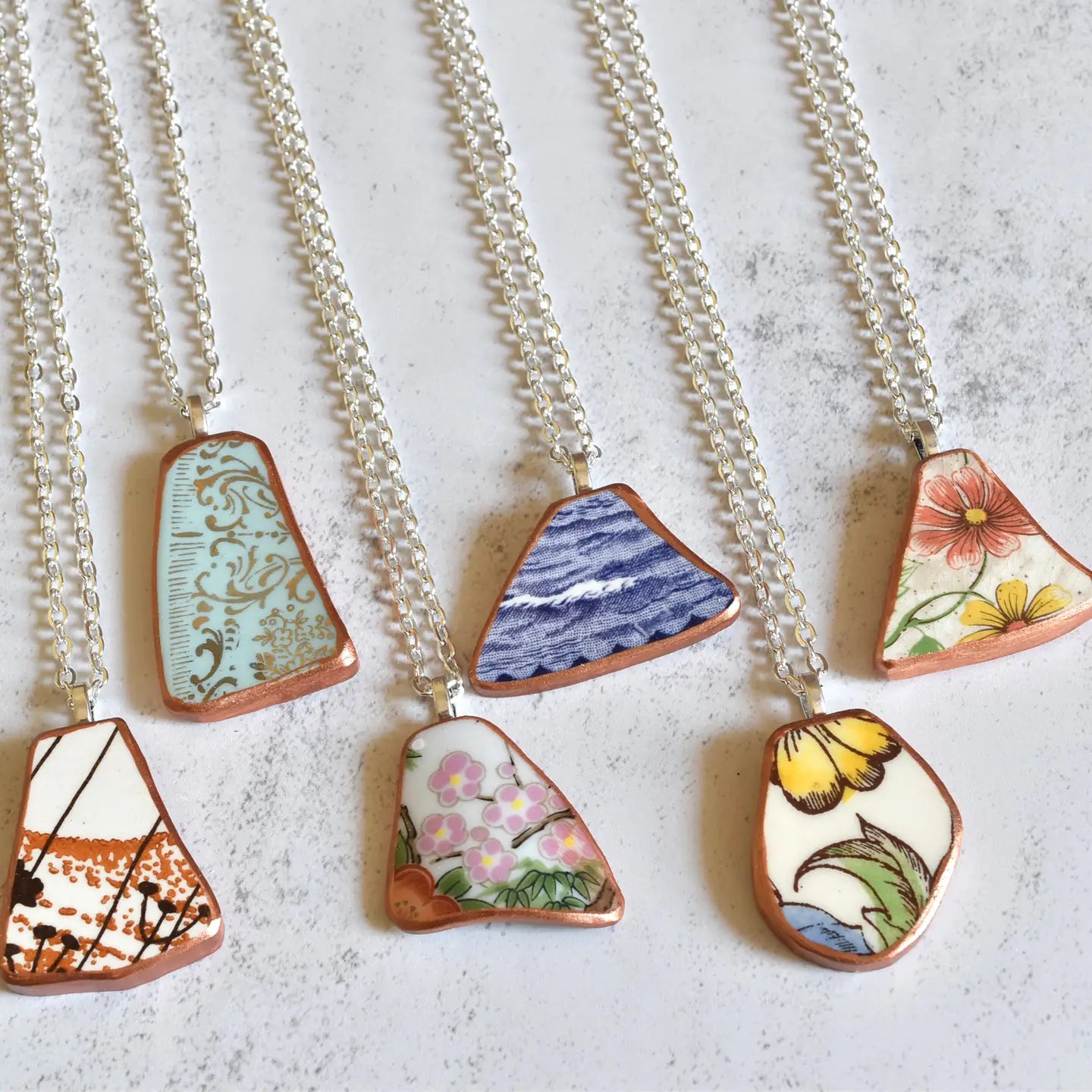 Broken Plate Shard Necklace