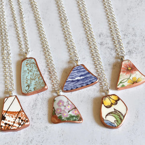 Broken Plate Shard Necklace