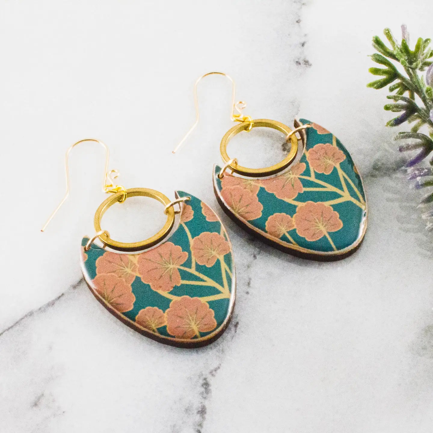 Brass Ring Statement Earrings