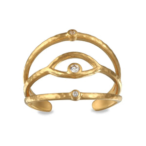 Gold Eye Ring