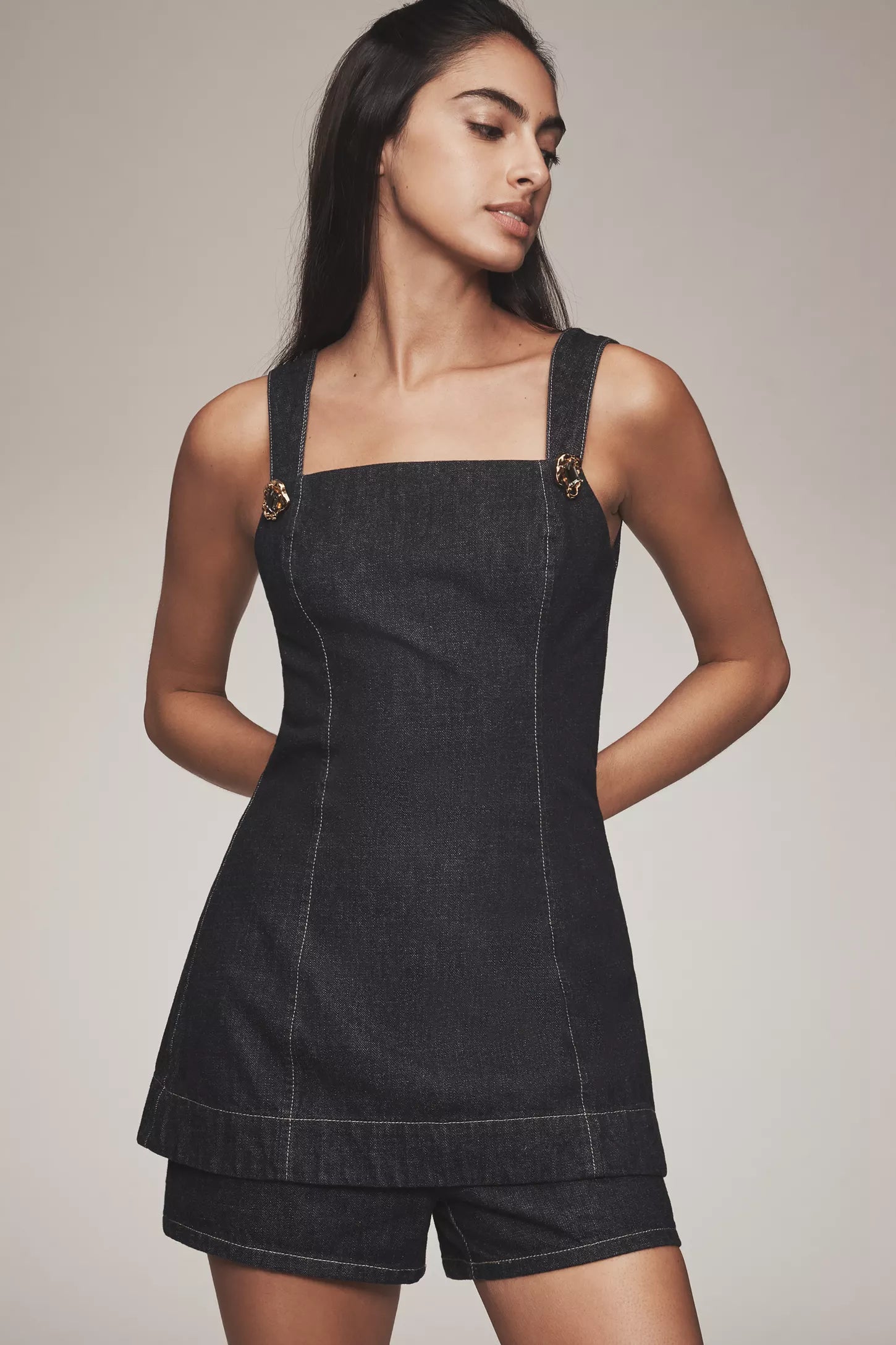 Caryl Denim Romper