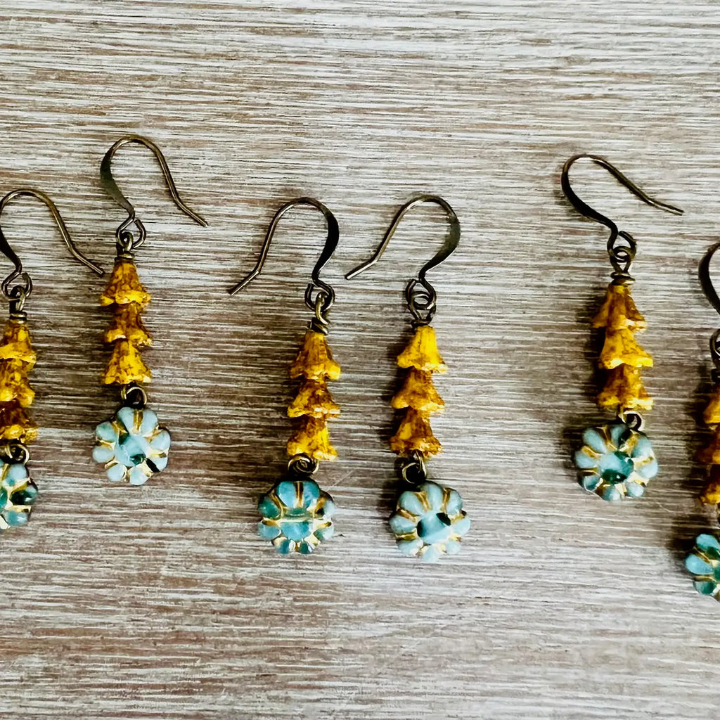 Spring Showers Golden Bud Earrings