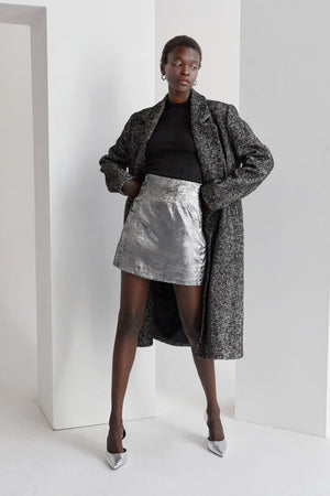 Adelia Metallic Mini Skirt