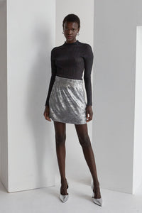 Adelia Metallic Mini Skirt