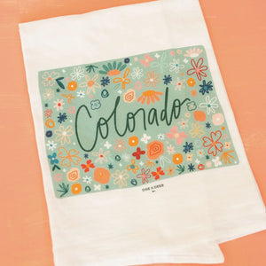 Colorado Floral Tea Towel