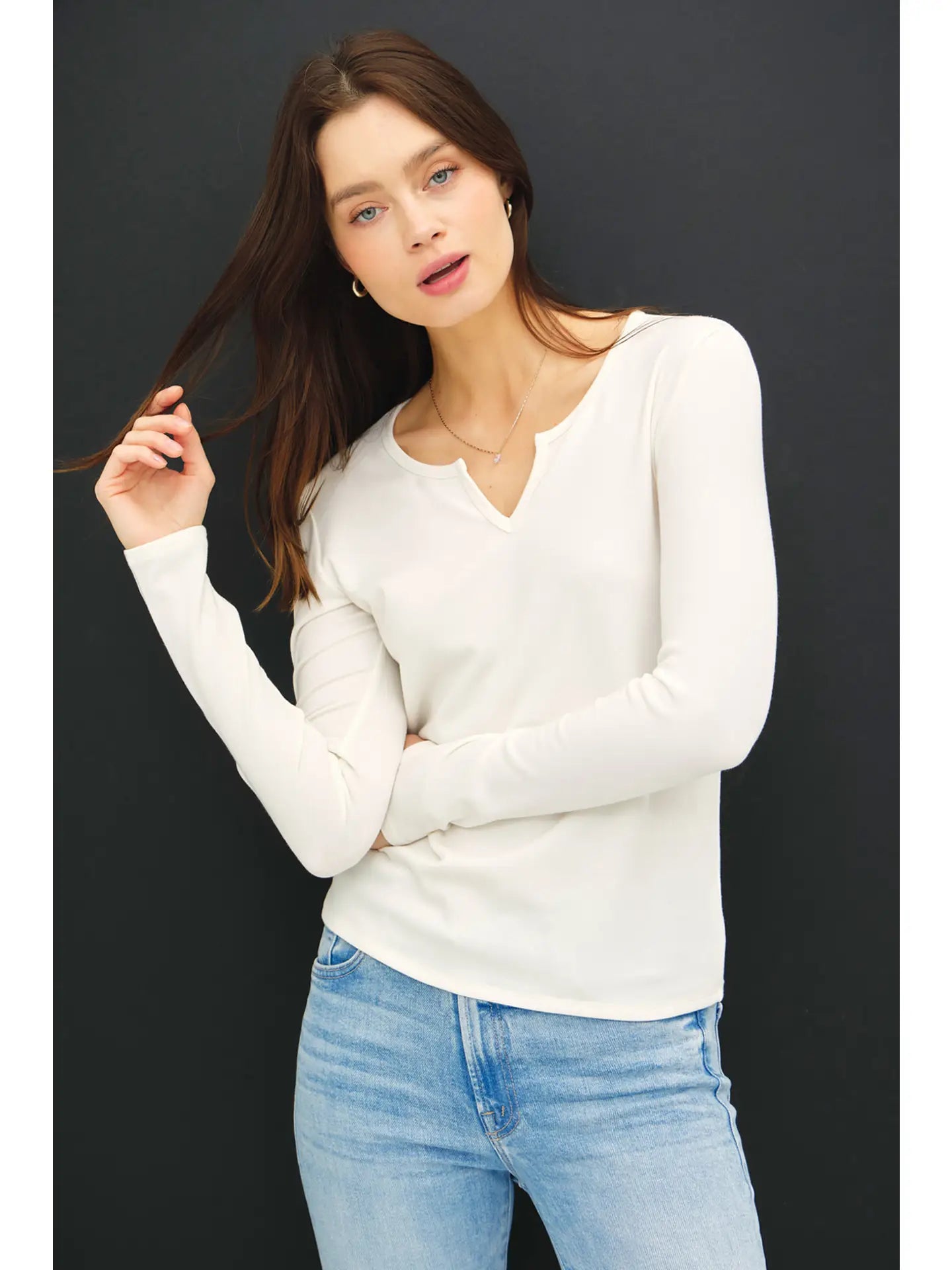 Split Neck Tee