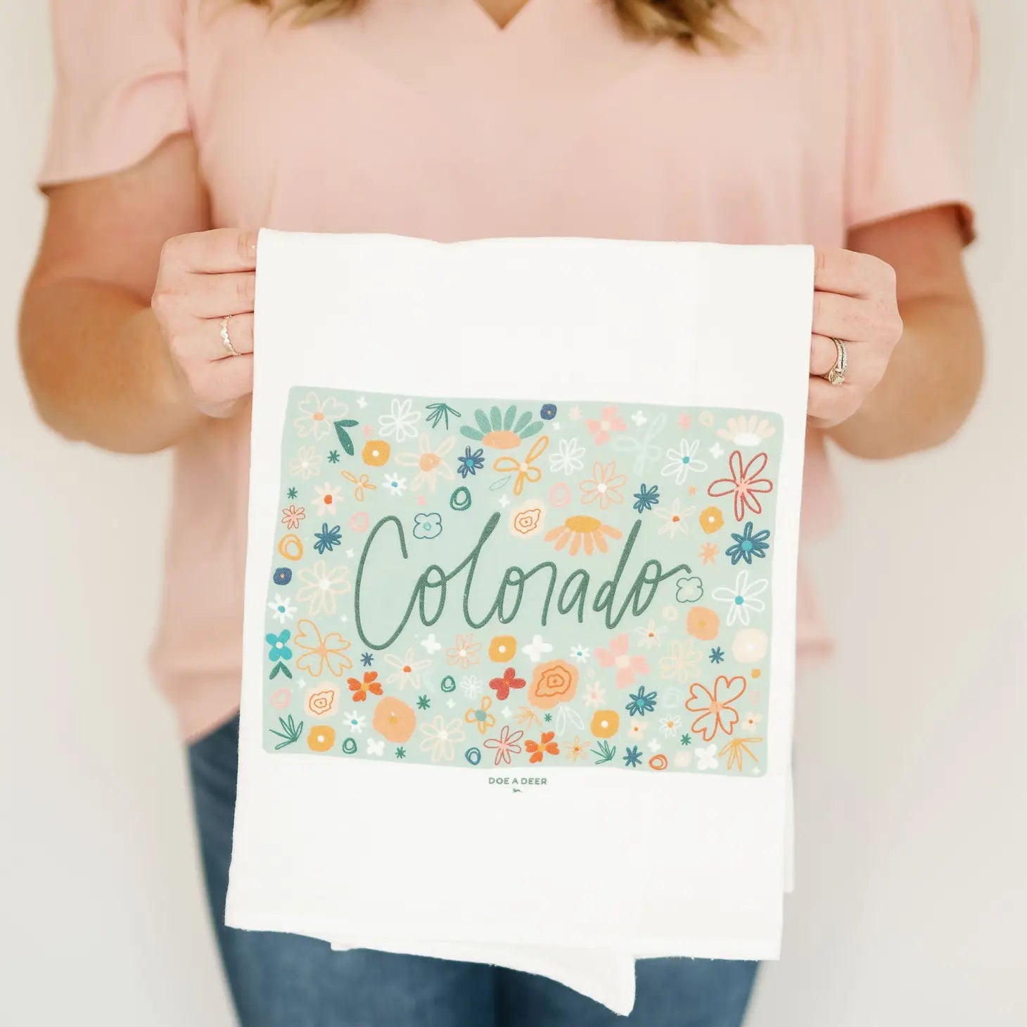 Colorado Floral Tea Towel