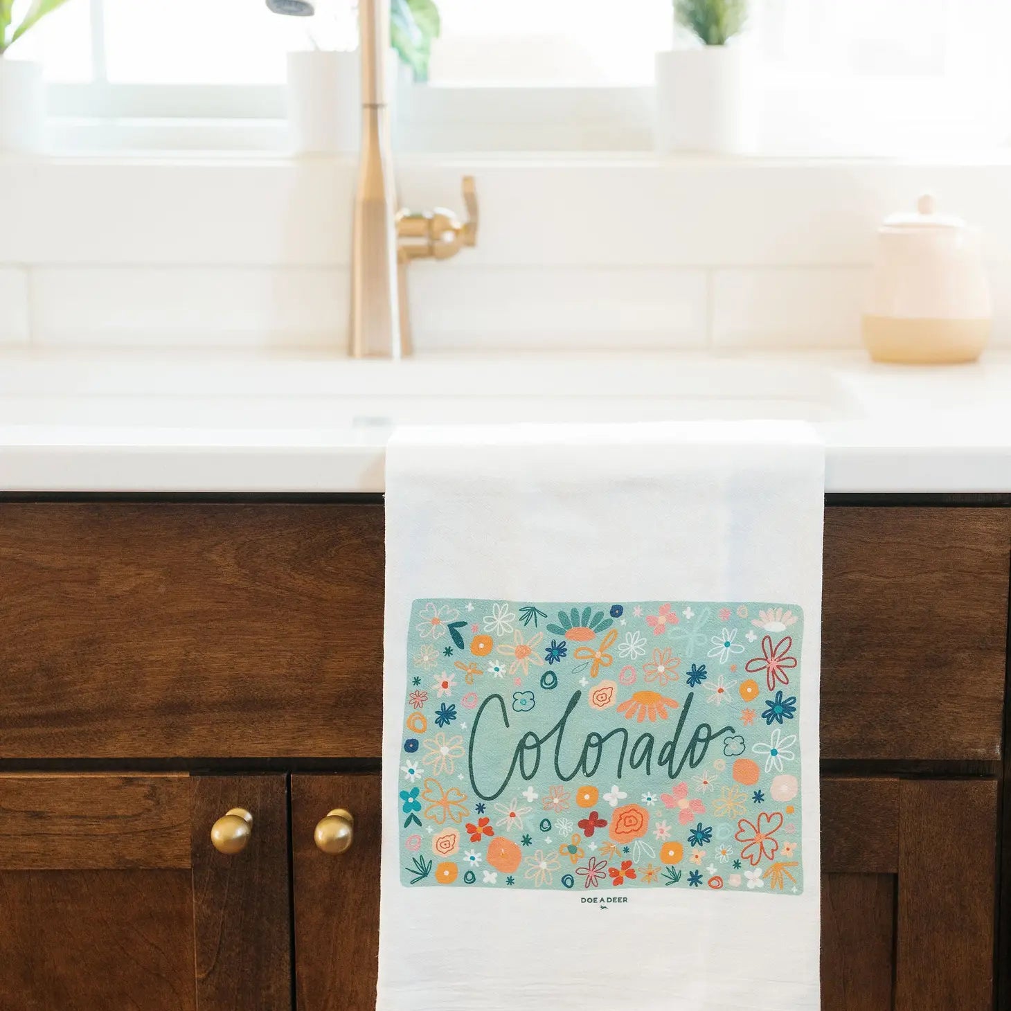 Colorado Floral Tea Towel