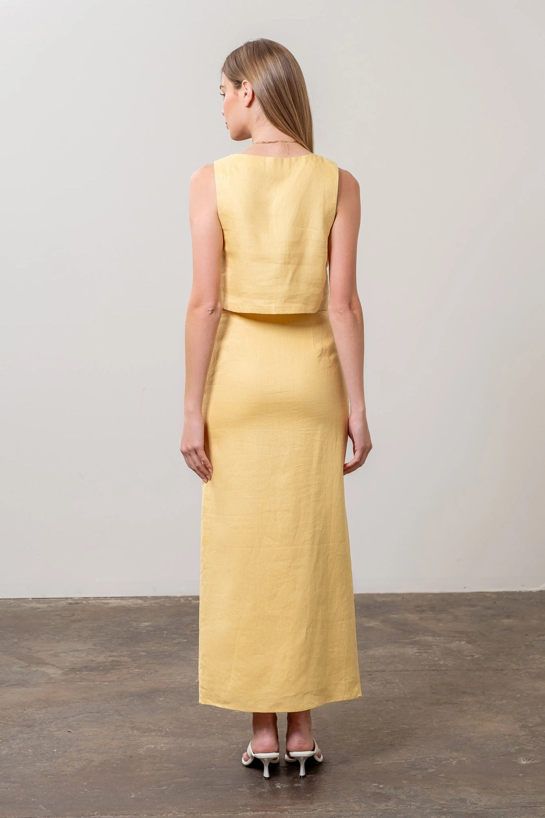 Square Neck Linen Top
