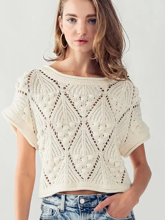 Kara Crochet Pullover