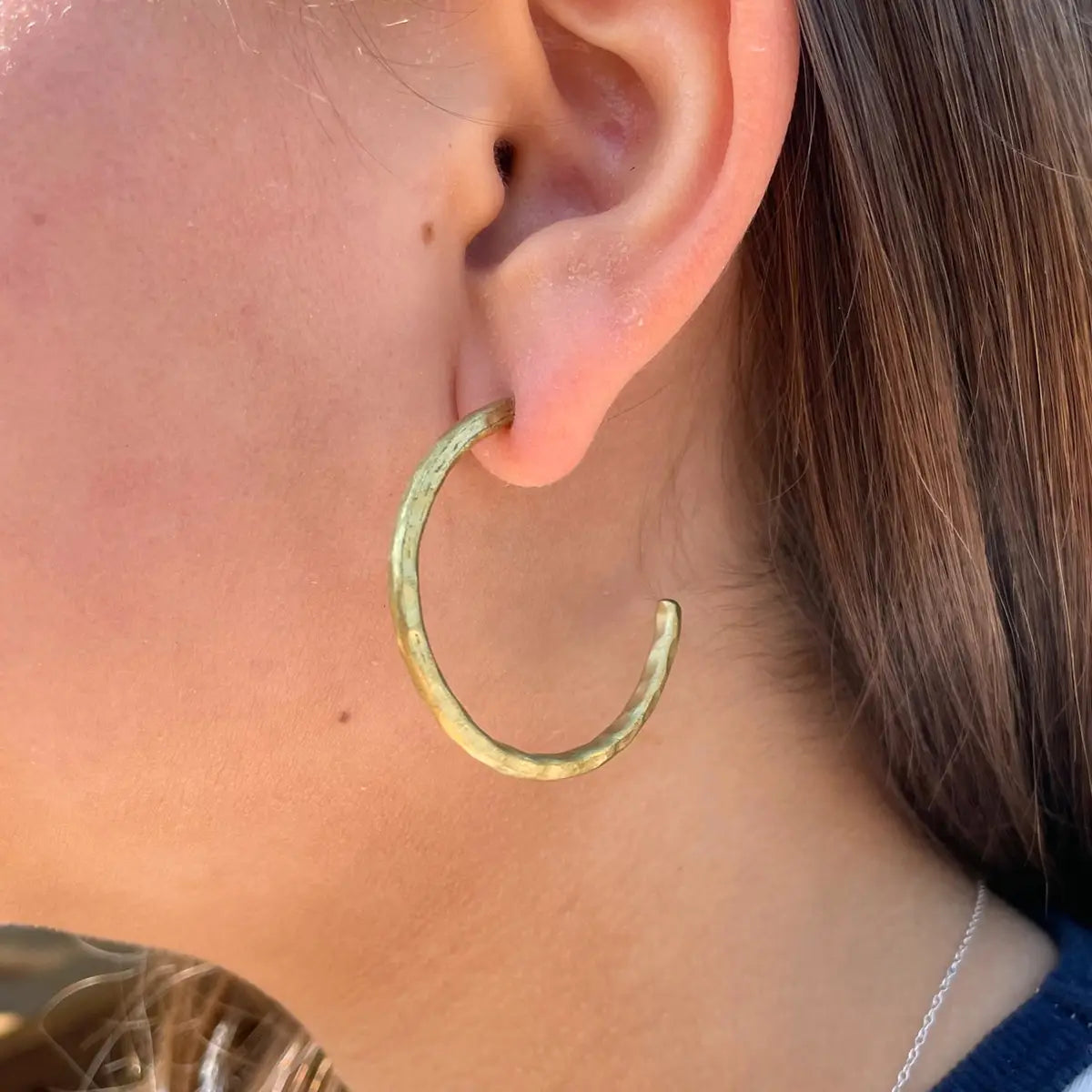 Textured Twig Hoops