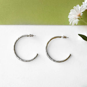 Textured Twig Hoops