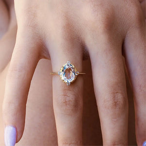 White Topaz Versailles Ring