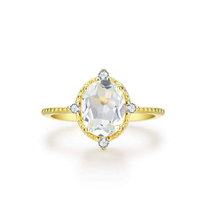 White Topaz Versailles Ring