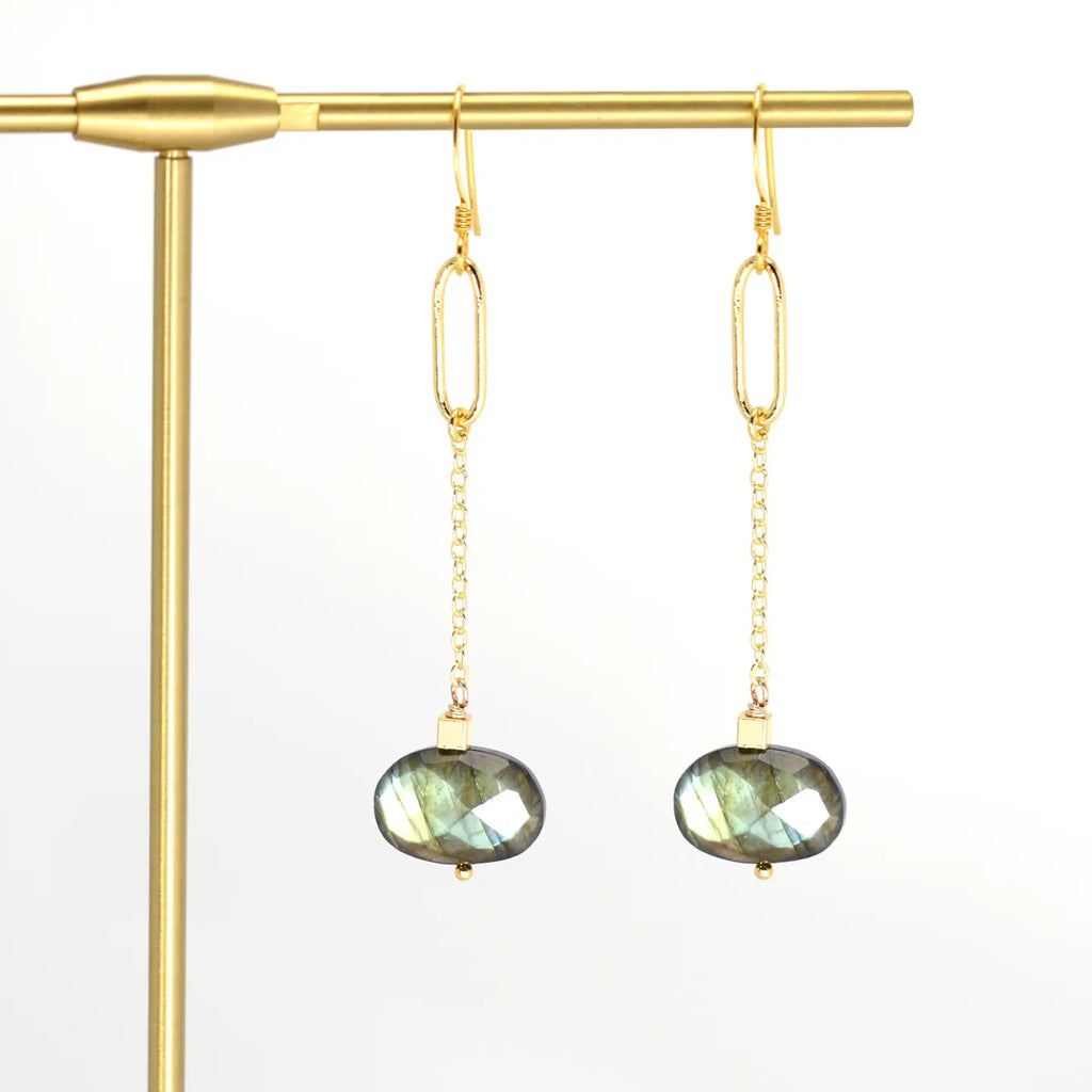 Zoe Labradorite Dangle Earrings