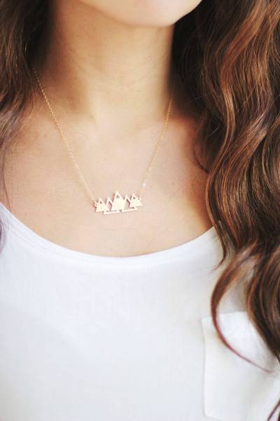 Geometric Mountains Necklace