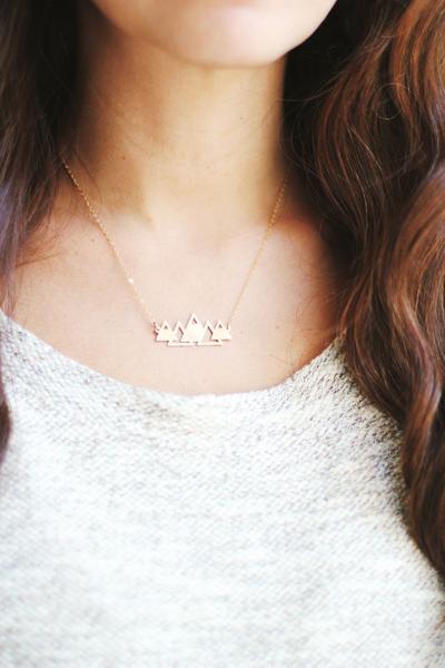 Geometric Mountains Necklace