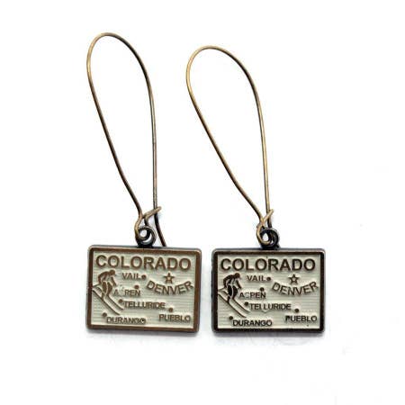 Colorado Map Earrings