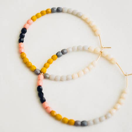 Big Chelsea Beaded Hoops
