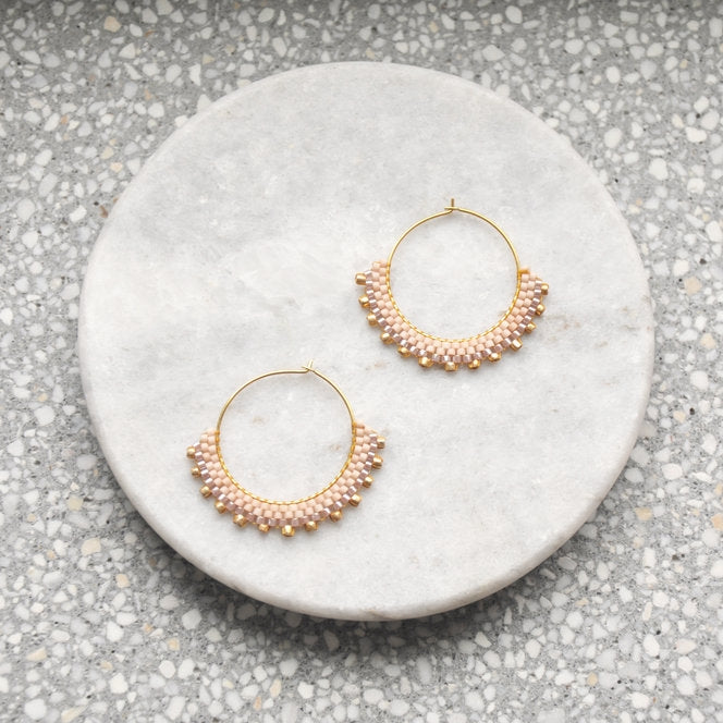 Creole Beaded Earrings