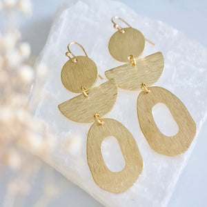 Brass Statement Earrings