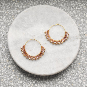 Creole Beaded Earrings