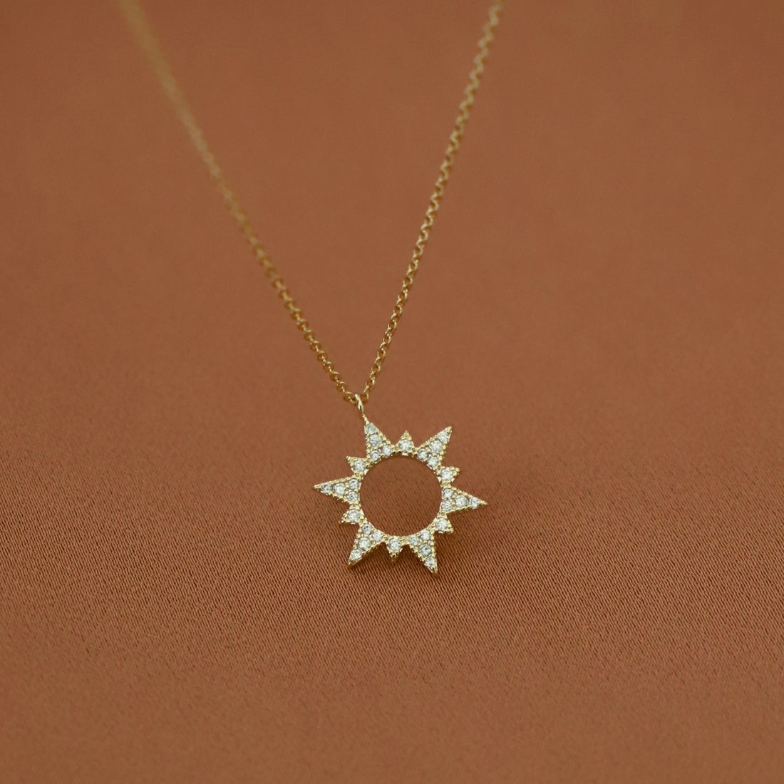 CZ Sun Necklace