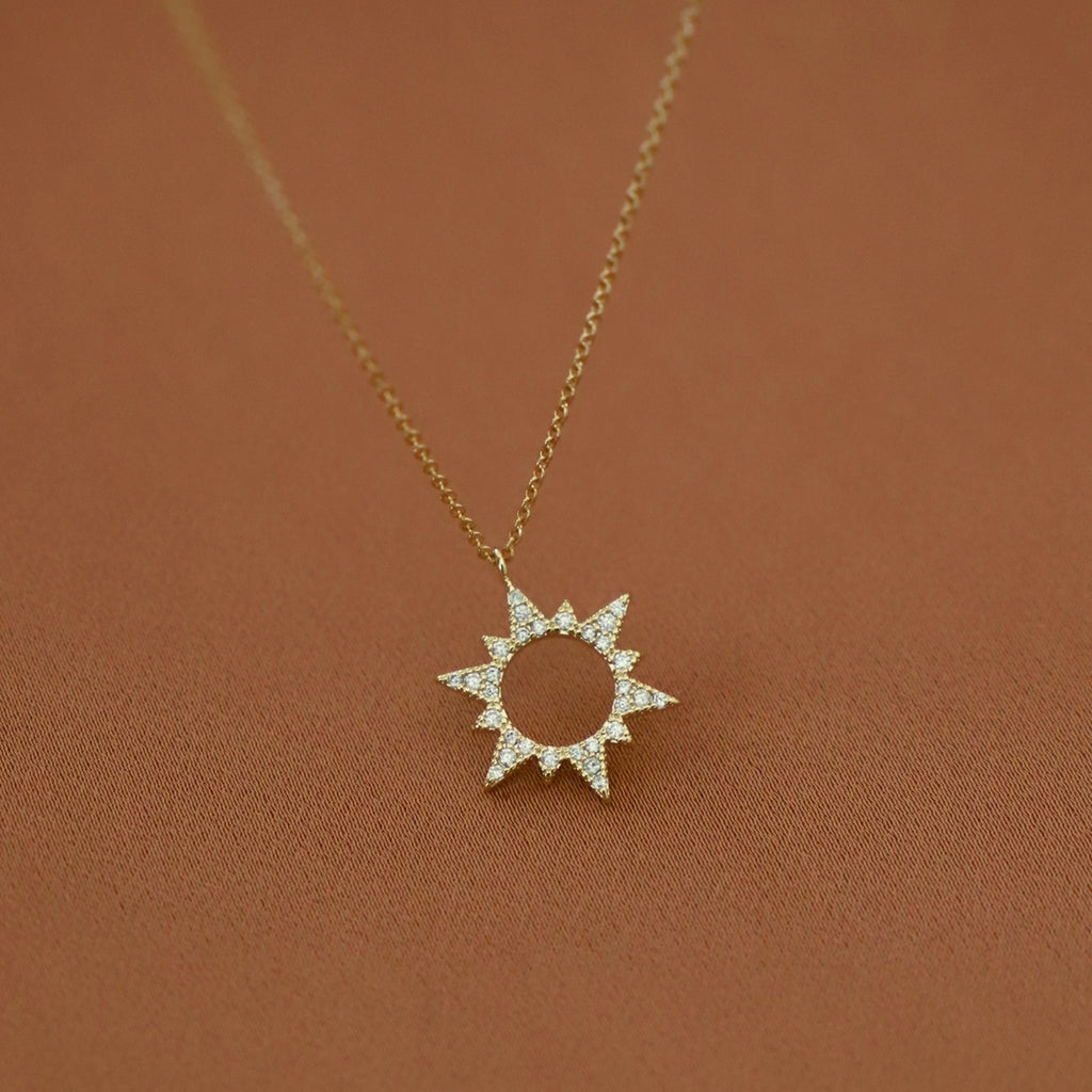 CZ Sun Necklace