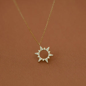 CZ Sun Necklace