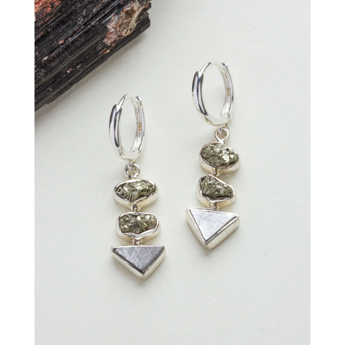Coastal Sterling Silver Huggie Earrings