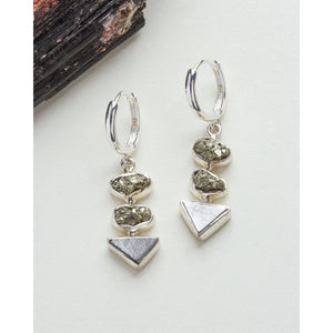 Coastal Sterling Silver Huggie Earrings