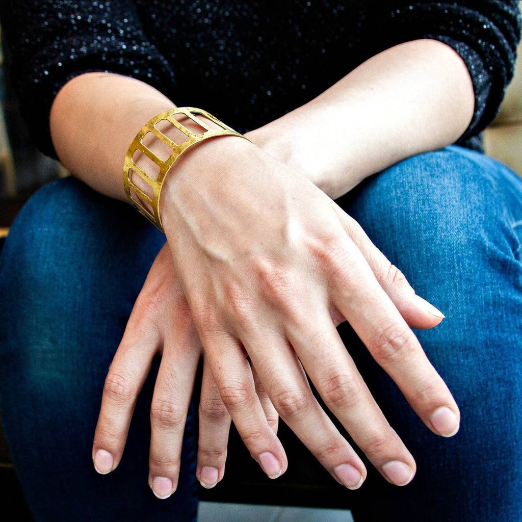 Hammered Cage Cuff