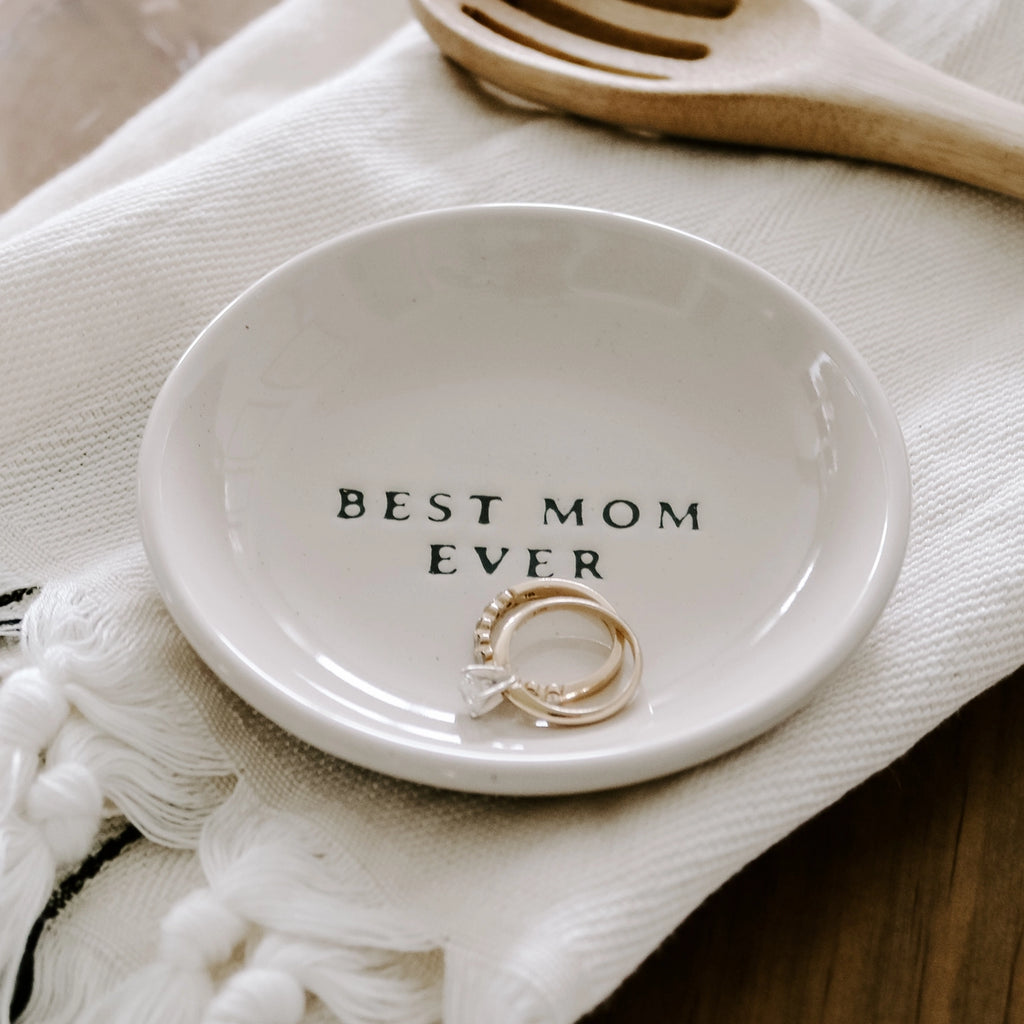 Best Mom Stoneware Jewelry Dish