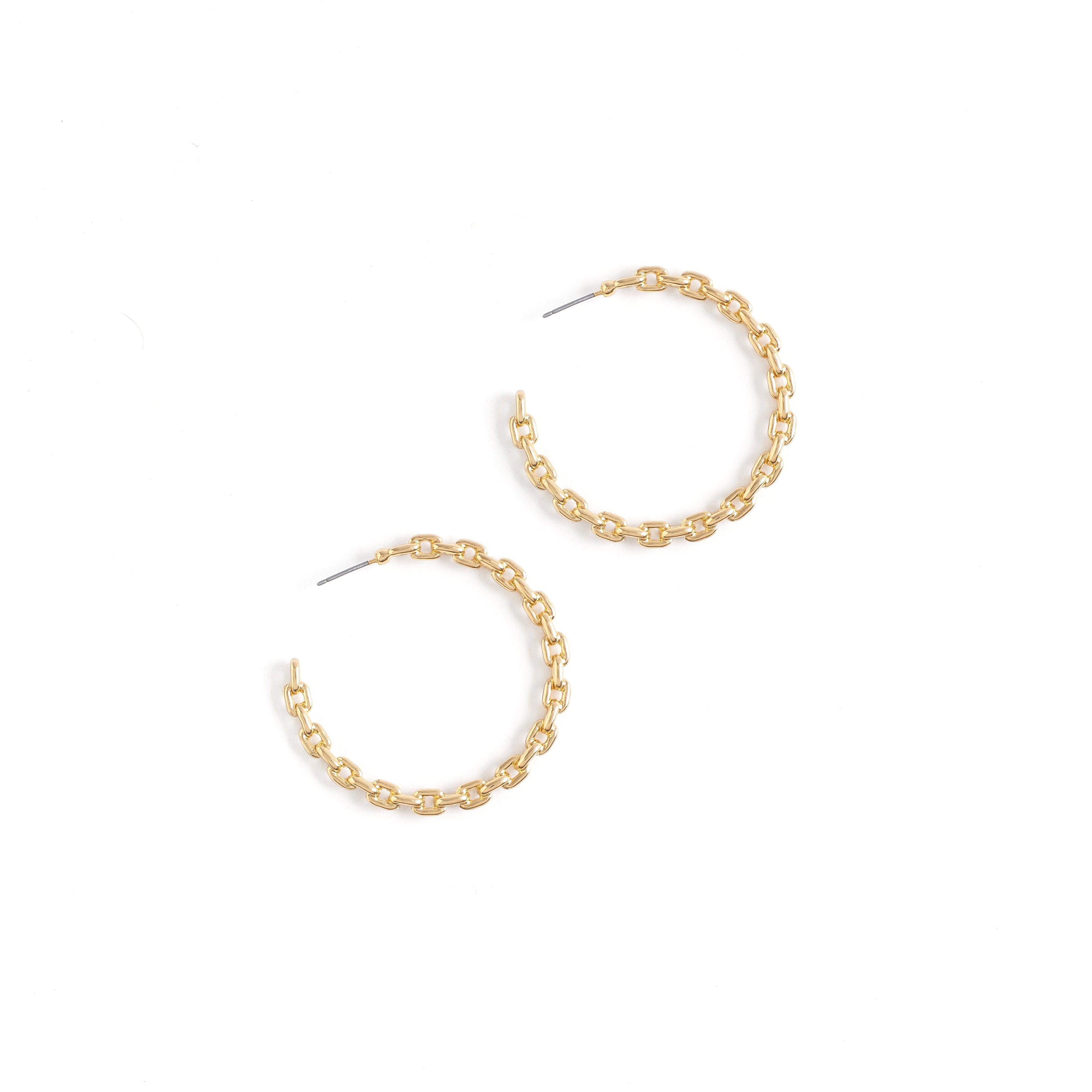 Chain Link Hoop Earring