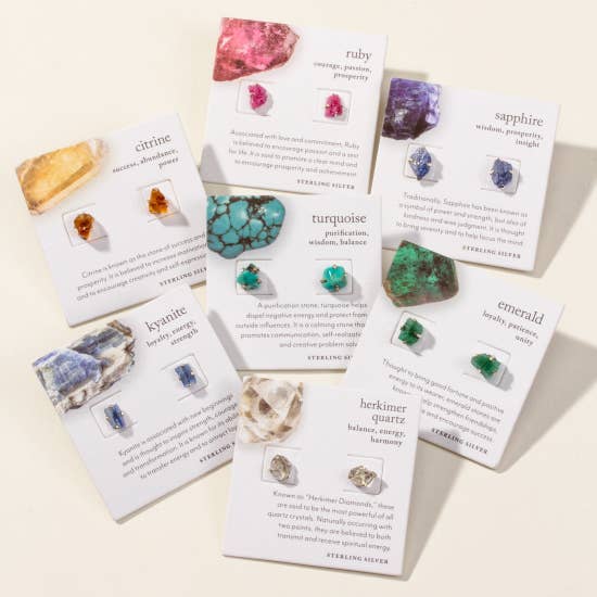 Birthstone Post Earring