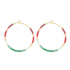 Beaded Hoop Earrings