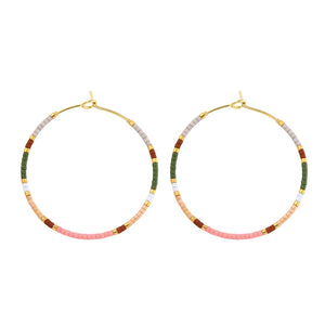 Beaded Hoop Earrings