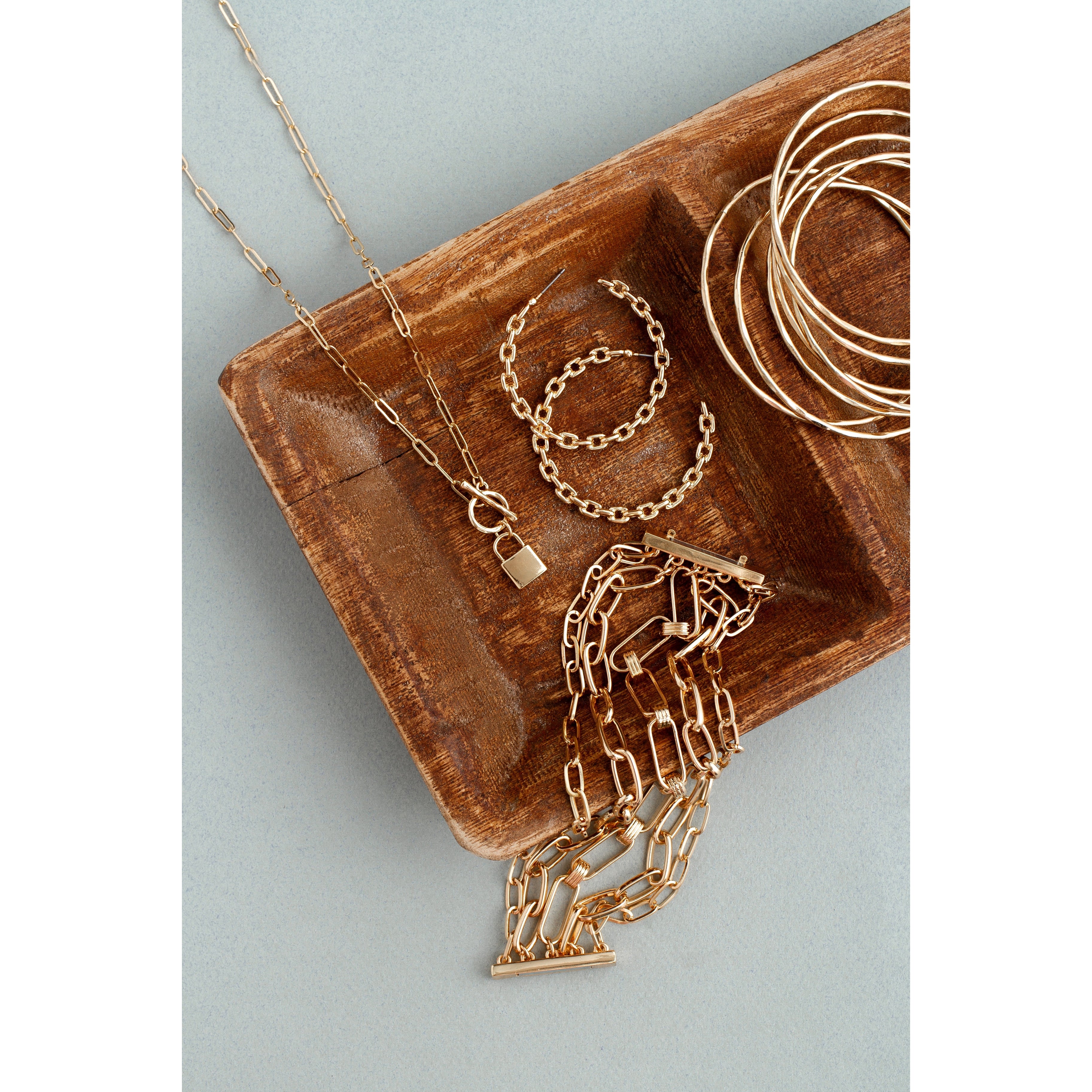 Chain Link Hoop Earring